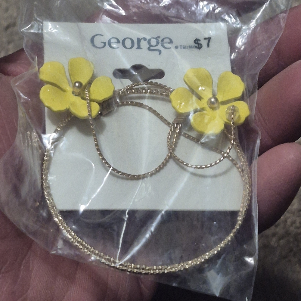 George Yellow Flower Earrings